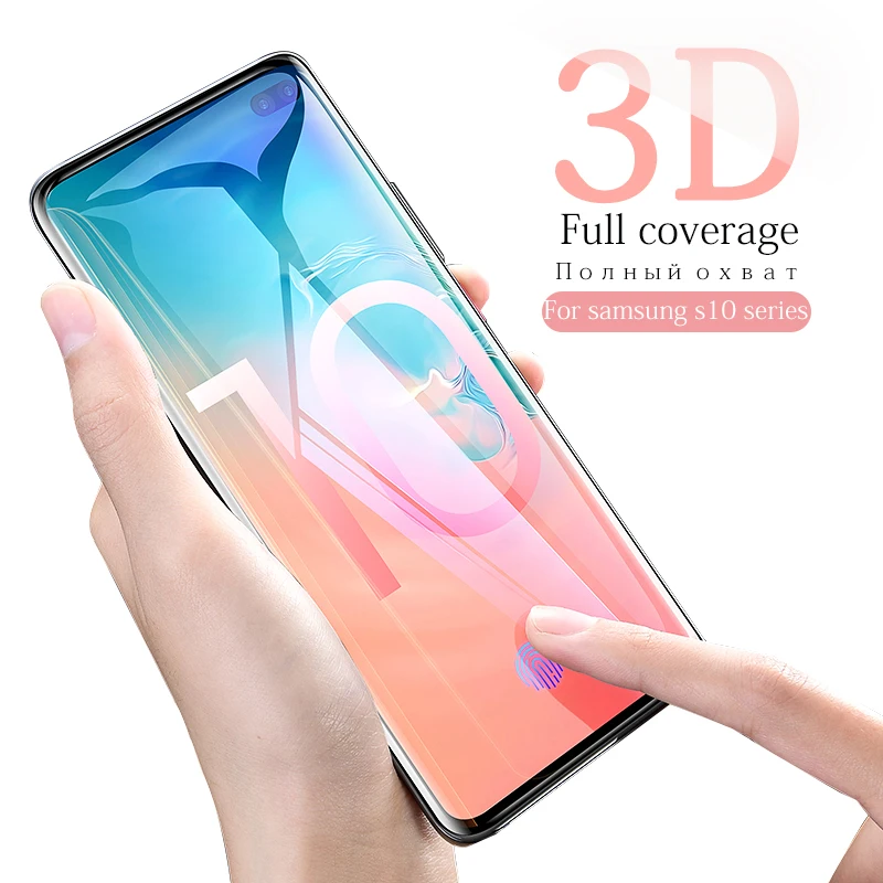 3D изогнутое закаленное Высокопрочное Стекло для samsung Galaxy s10 плюс Экран протектор пленка для samsung s10 lite СВЕТ S10E 9 H закаленное защитное стекло