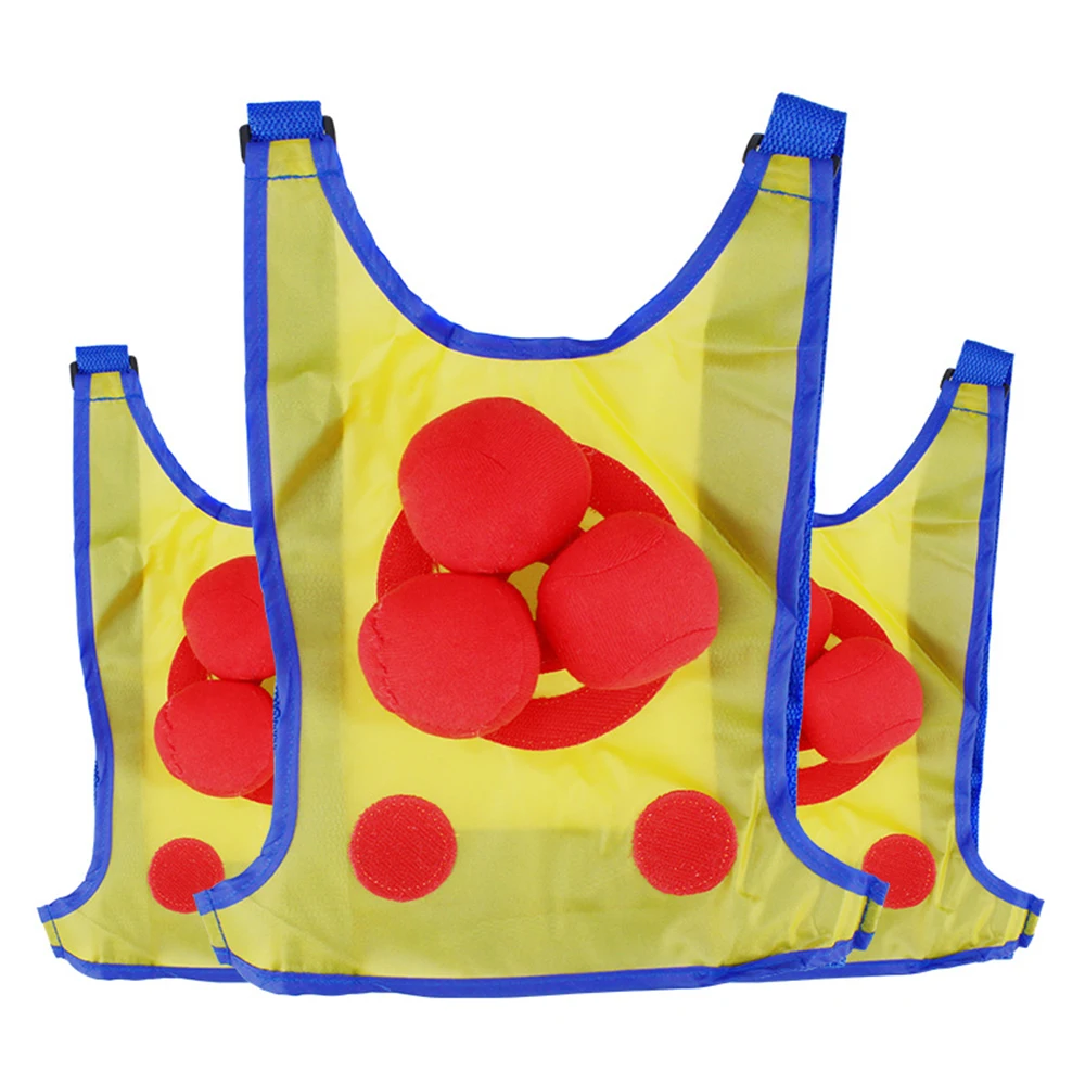 

Parent-child Target Vest + 3 Handballs Set Interactive Beanbag Dodgeball Clothes Play Fun Throwing Educational Toy