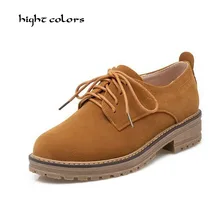 Новое поступление года; сезон весна-осень; женские оксфорды из флока; модная женская парусиновая обувь на плоской подошве; Классическая Повседневная Женская обувь для колледжа