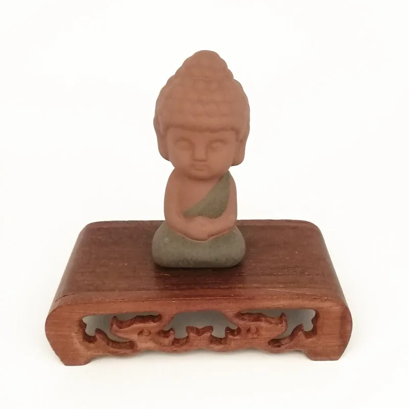

Small Monk Figurine Buddha Statue Tathagata India Yoga Mandala Sculptures Ceramic Tea Pet Ceremony Ornaments Gift Home Decor