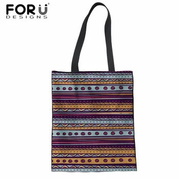 

FORUDESIGNS Women Top-handle Bag National Linen Shoulder Bag for Shopping Teenager Girls Large Tote Bolsa Travel Storage Bag Sac