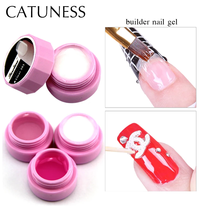 

CATUNESS Builder Gel Quick Extension Poly Gel Pink White Clear Acrylic Glue Soak Off Lucky Nail Art Gel Lacquer Manicure Tool
