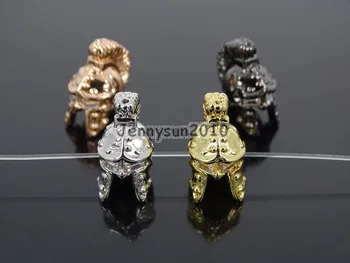 

Clear Zircon Gems Stone Pave Knight Helmet Mask Bracelet Connector Charm Beads Silver Gold Rose Gold Gunmetal 20Pcs/Pack