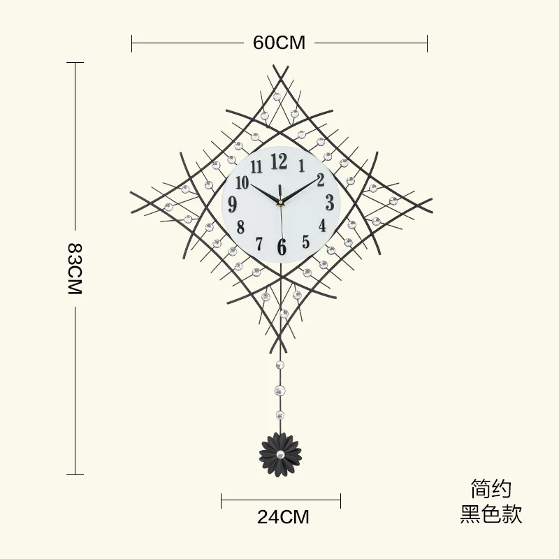 Хит, скандинавские креативные простые 3D Стразы, настенные часы, современные домашние часы для гостиной, немые часы, модные декоративные кварцевые часы - Цвет: A