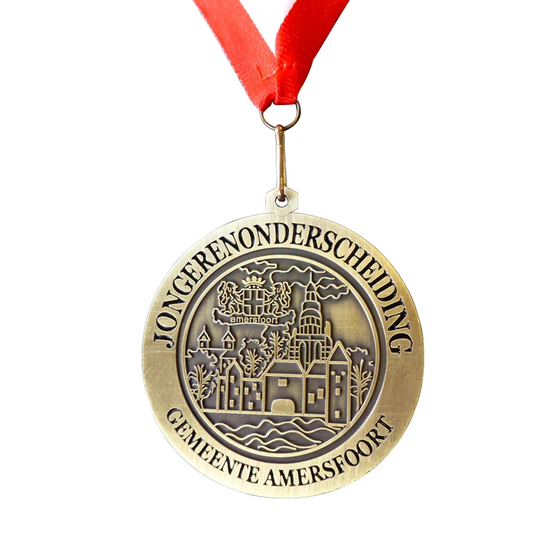 

Custom House Medal with Red-Ribbon for Award