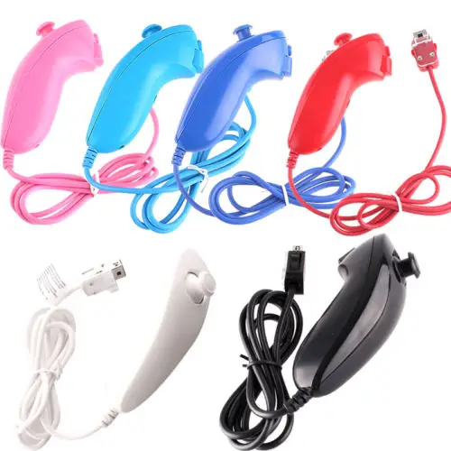 Цветной пульт дистанционного управления nunchaku 6 цветов для NINTENDO Wii nunchunk