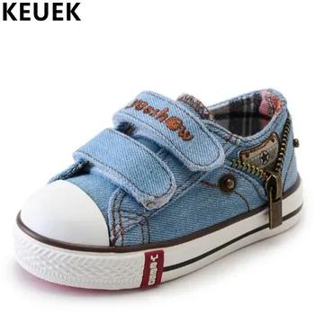 

Fashion Children Flats Hook & Loop Casual Canvas shoes Boys Girls Sneakers Sport shoes Kids Baby Casual shoes 04B