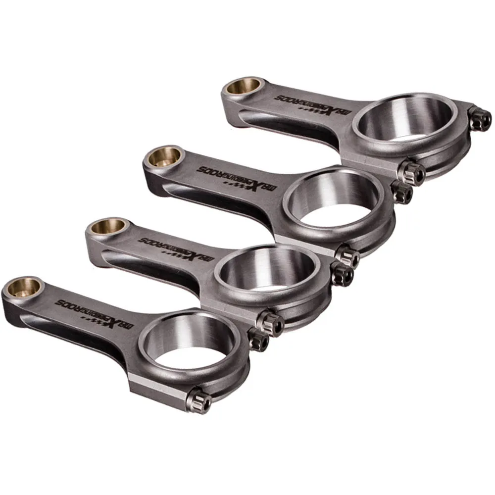 

140 mm Connecting Rod Rods for Nissan Skyline FJ20 Conrods Con Rod 4340 aircraft forged pistons crankshaft 3/8" ARP 2000 bolts