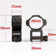 2шт/1 пара тактический 30 мм прицела кольца средний профиль Пикатинни Вивер 20 мм рельс аксессуары для горной охоты