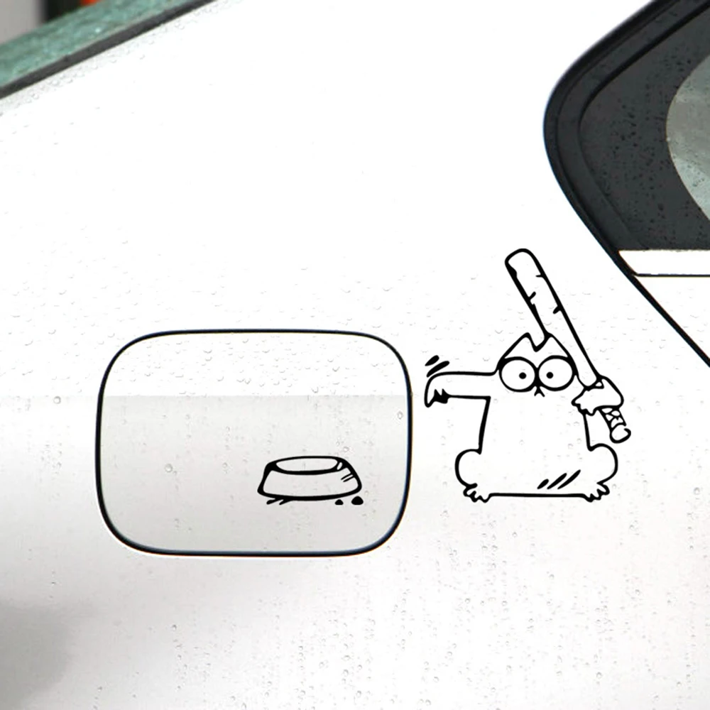 

Aliauto Car-styling Cartoon Car Fuel Cap Stickers and Decals The Feeding Accessories for Ford Focus 2 Volkswagen Polo Golf