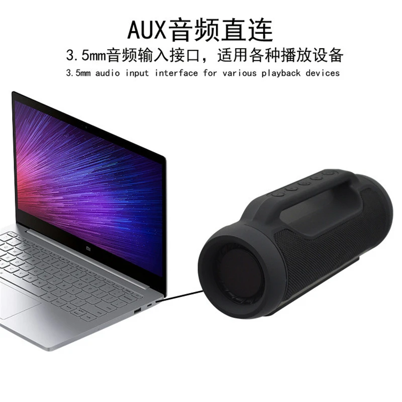Portable Wireless Bluetooth Speaker Outdoor Column Sound Stereo audio sports Music HIFI loudSpeaker with FM TF player LORDZMIX (8)