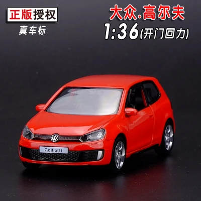 1 шт. 12 5 см 1:36 мини автомобиль из сплава модель deliacy Yu feng Volkswagen Golf GTI украшение для