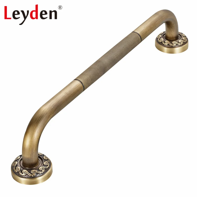 Leyden Antique Brass/ ORB Wall Mounted Grab Bar Safety Handle Copper