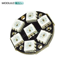 7 бит 7 бит светодиодный WS2812 5050 RGB светодиодный кольцевой светильник со встроенными драйверами для Arduino защита от обратной полярности IC контроль