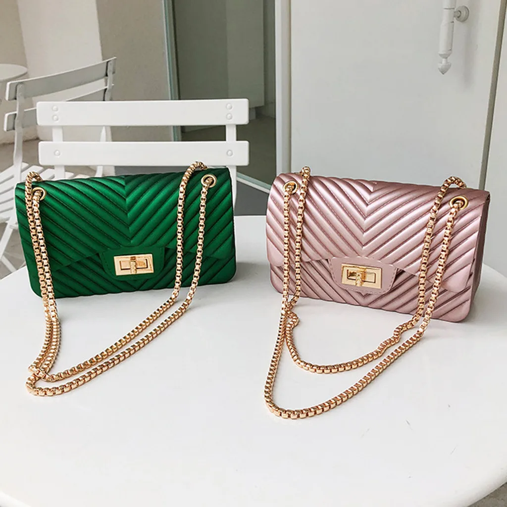 

High-class Design Mini Small Women Bags Female Chain Jelly Bag PU Leather Shoulder Bags Handbags for Women 2018 New