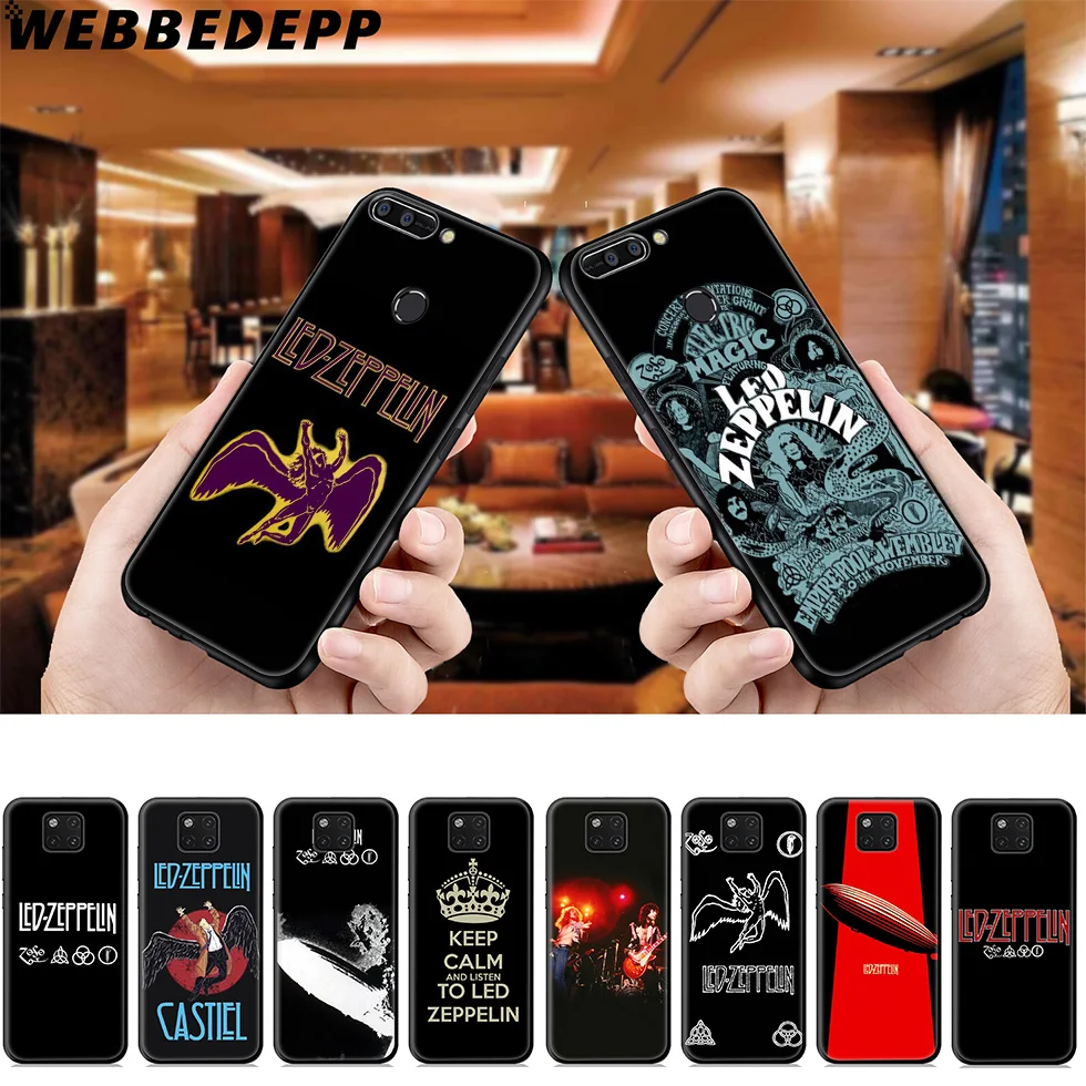

WEBBEDEPP Led Zeppelin Bands Soft Case for Huawei Mate Honor 20 6A 7A 7C 7X 8 9 9X 10 View 20 10 Lite Pro Mate 30 20 Lite Pro