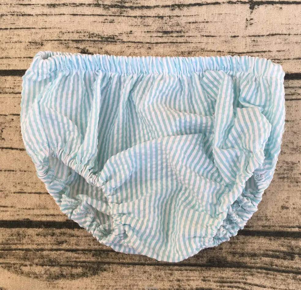 Toddler boy Elastic Waist bloomer blue seersucker boy bloomer baby boy bloomer setset boyset