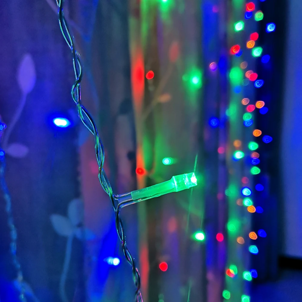 4,5x3 м 304 светодиодный S Фея светодиодный строка светильник с функцией памяти на Рождество вечерние гирлянда занавеска светящиеся Свадебные украшения Мерцание светильник s