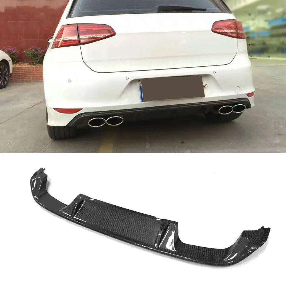 Диффузор для заднего бампера из углеродного волокна спойлер Volkswagen VW GOLF 7 R LINE Hatchback