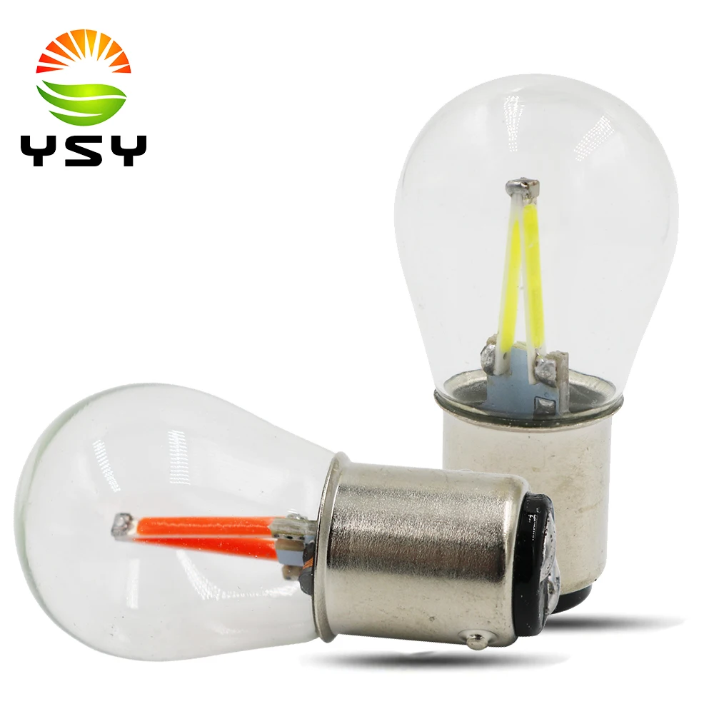 YSY P21W светодиодный ba15s 1156 светодиодный нити чипа свет автомобиля S25 1157 cob авто автомобиль обратного поворота сигнала лампа DRL Белый 12 V 24 v