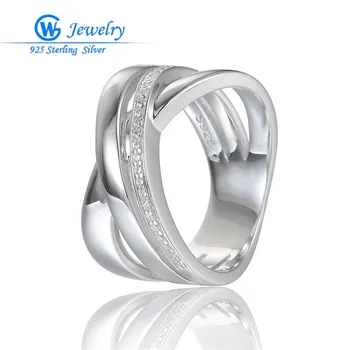 

GW Fashion Jewelry Clear CZ Rings Jewelry New Design Silver Jewelry 925 Sterling Silver Rings For Women RIPY066 H20