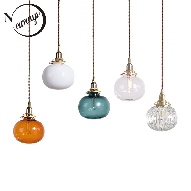  Modern LED glass interior hanging lamp kitchen bedroom dining room combination pendant lights bedsi - 33051533224