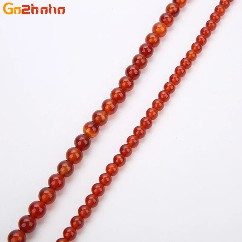 

Go2boho Red Onyx Natural Stone Beads Jewelry Making Necklace Bracelets Women Handmade Diy Round Beads Strand Loose 4 6 8 10 12MM
