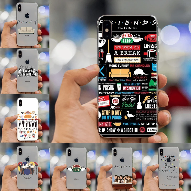 

Friends TV Show Funny Central Perk Park Soft Phone Case Cover Coque Fundas For iPhone XS Max 7 6 6S 6Plus 8 XR 8plus X