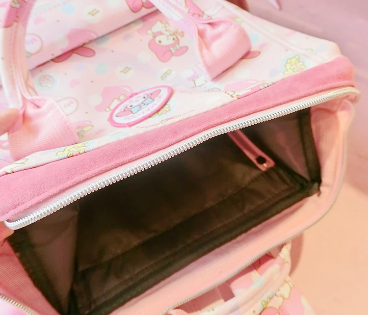 Новинка, мультяшный милый настоящий рюкзак My Melody, школьный ранец, высокое качество, ПУ, розовый, для начальной школы, мелодия, дорожная сумка для девочек, подарок
