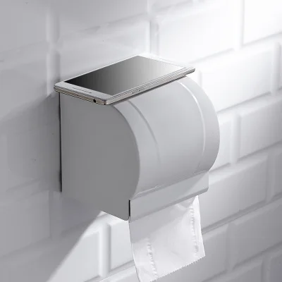 Космическое алюминиевое белое кольцо для полотенец в скандинавском стиле, пятитрядный крючок, держатель для туалетной бумаги, держатель для полотенец, коробка для салфеток, аксессуары для ванной комнаты, комплект - Цвет: tissue box 1