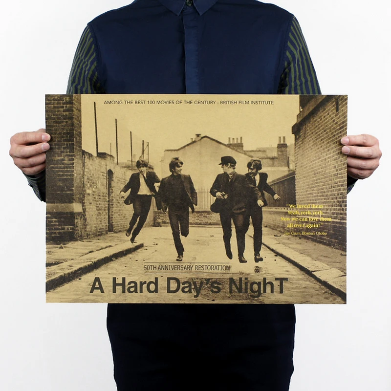 Музыка рок группа стиль D/классический рок/крафт-бумага/Ретро плакат/декоративная живопись 51x35,5 см