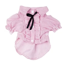 Gomaomi полосатая рубашка жилет для собаки с бабочкой летняя одежда для собак кошек