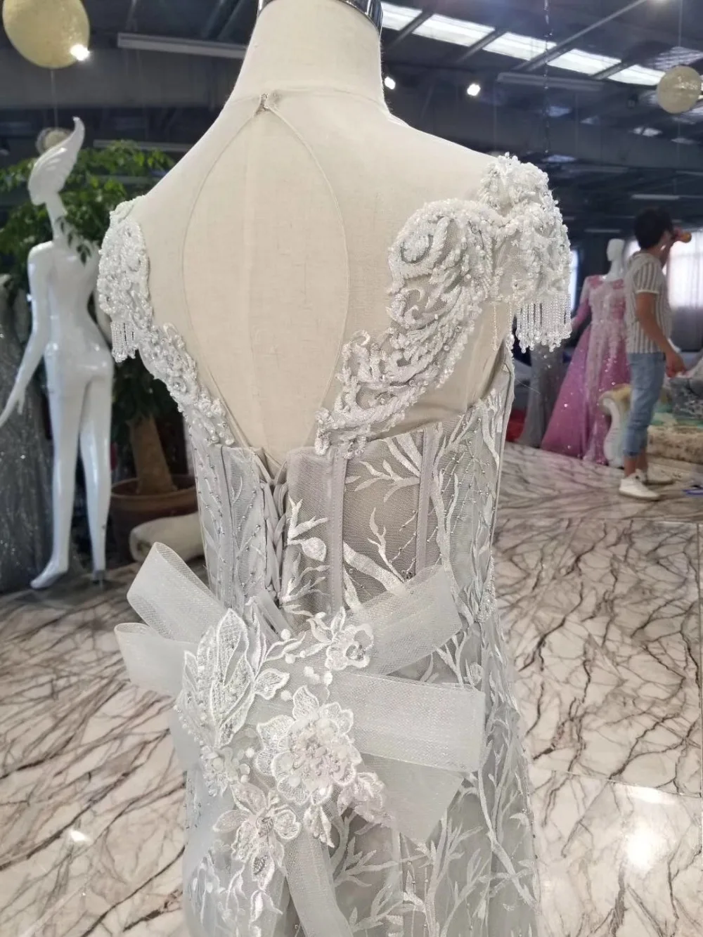 H & S свадебные Серебряные вечерние платья 2019 реальные фотографии vestido de festa с открытыми плечами русалка элегантные Формальные платья