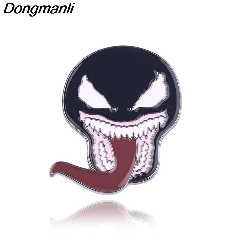 

P2998 Dongmanli wholesale 20pcs/lot Venom Cool Enamel Pins and Brooches for Women Men Lapel Pin backpack bags badge Gifts