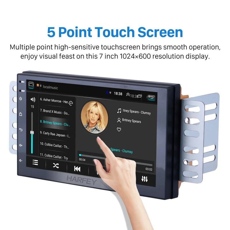 Harfey автомобильный мультимедийный плеер Универсальный Android 8,1 7 дюймов 2 Din Автомобильный Радио gps для Nissan TOYOTA Kia RAV4 Honda VW hyundai