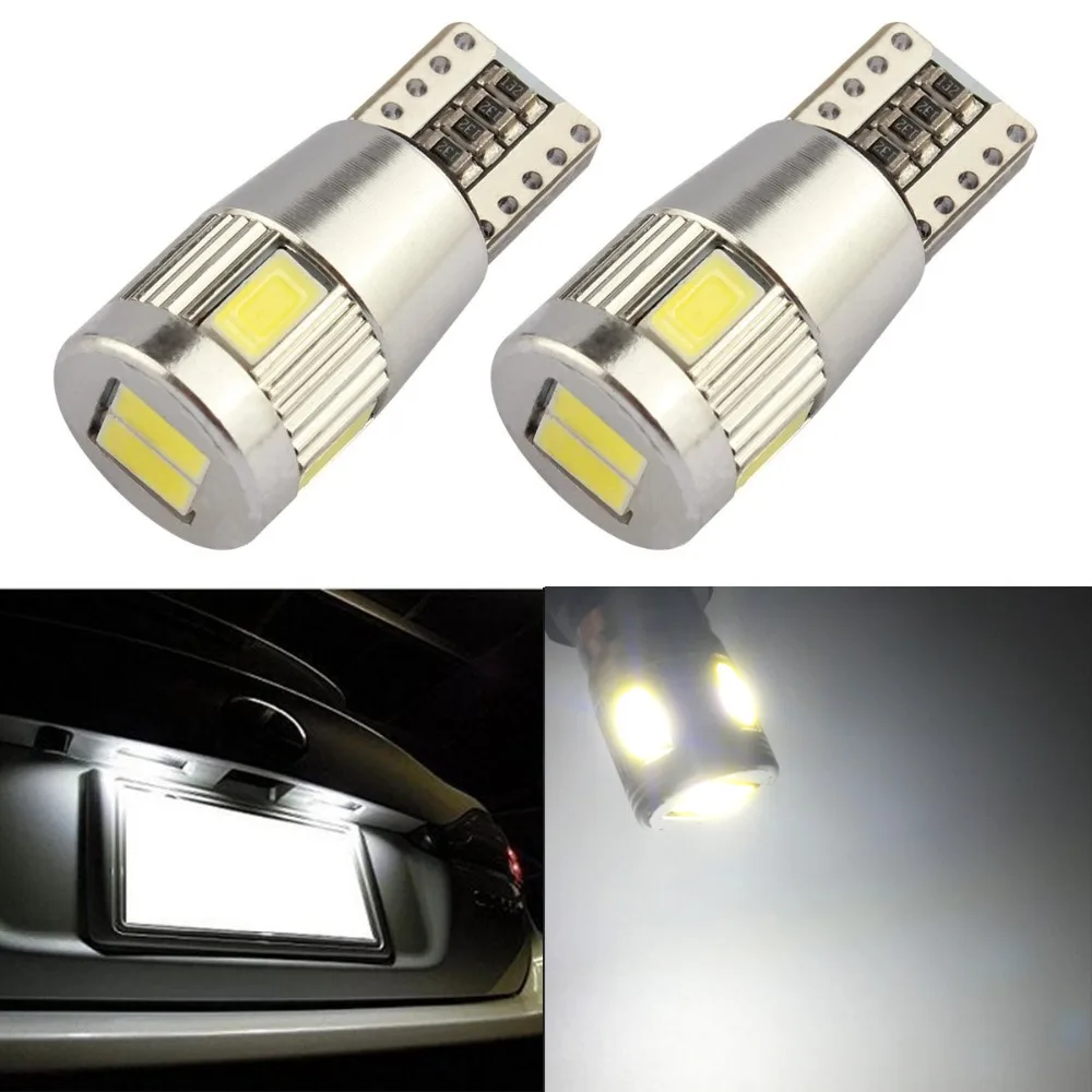 100X CANBUS T10 W5W 194 168 LED Auto Car Led 5730 SMD 6 LED W5W 12V No