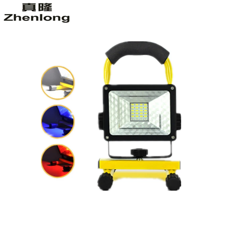 

Zhenlong 30W Led Light Flood Light Outdoor Led 18650 Rechargeable Flood Light +USB Charger+3x18650 Battery