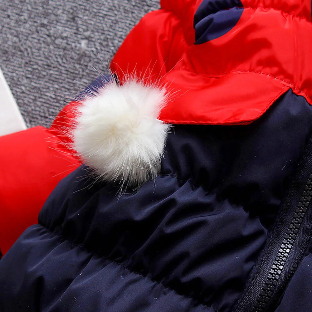 Зимнее теплое пальто с мехом для маленьких девочек г., куртка-накидка теплая плотная одежда милые пальто с длинными рукавами и капюшоном для маленьких девочек, куртка