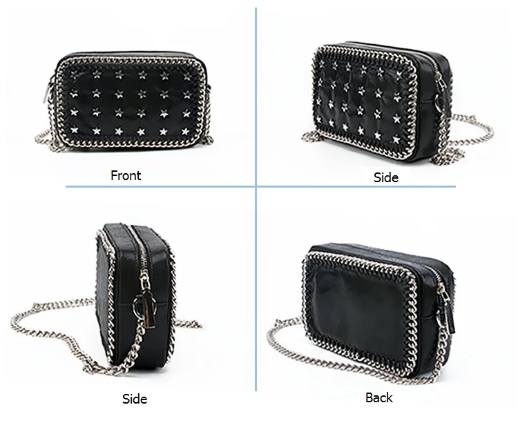 NIGEDU brand Small chain flap Crossbody Bag Female messenger bag Stella Star rivets Shoulder bag 2018 high quality Clutch purse Handbags (12)