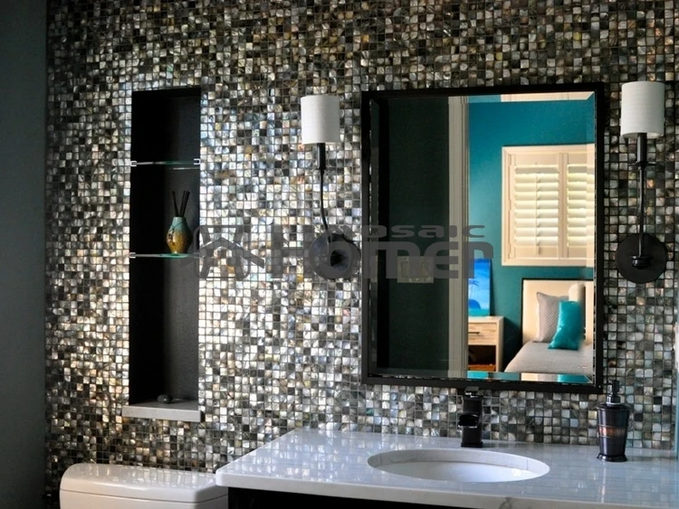 Achetez en gros de luxe salle de bains carrelage en ligne à des ... Salle de bain mosaique noir