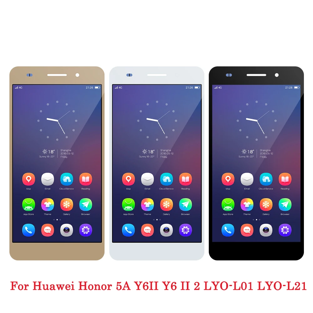 ЖК дисплей для Huawei Honor 5A Y6II Y6 II 2 CAM L23 L03 L21 AL00 UL00 с сенсорным экраном в сборе|Экраны