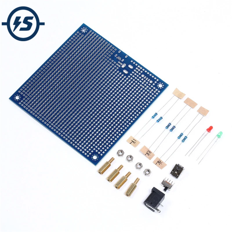 

DL-EB01 95x95mm Double Sided Prototype Prototyping PCB Board Universal Breadboard PCB Test Board 95mm*95mm