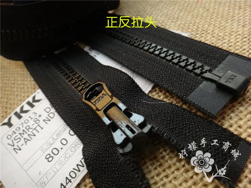 YKK 5เรซิ่นเดียวเปิดซิปสวมใส่50 100ซม.สีดำ เสื้อผ้าลงเสื้อผ้ากระเป๋าที่