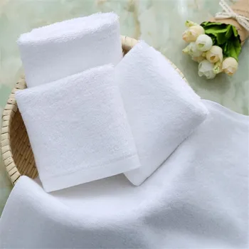 

10PCS 35cm Square Pure White Thicken Hands Face Towel Cotton Absorbent Hand Dry Towel Kitchen Bathroom Soft Plush Dishcloths 50g