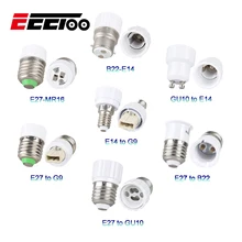 EeeToo podstawa do lampy led E27 konwersja gniazda lampy uchwyt na światło żarówki materiał ognioodporny G9 GU10 B22 E27 E14 Adapter dla domu(China)