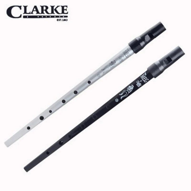 Clarke Tinwhistle Irish Whistle Flute Key of D Ireland Black Metal Flauta Wind Musical Instrument travel flutes