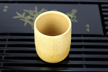 

100pcs Handmade Natural Bamboo Tea Cup Japanese Style Beer Milk Cups Green Eco-friendly Travel Crafts WB7