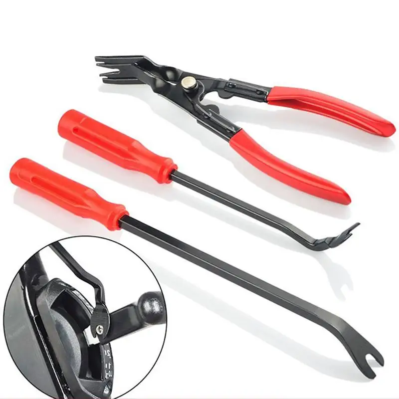 

3PCS/Set Professional Panel Removal Tools Easy To Use Durable Clip Panel Clips Pliers For Truck Van Car Door Repairing