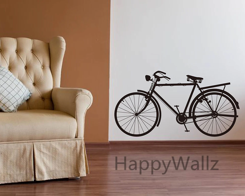バイクウォールステッカー現代自転車壁デカールdiy飾る現代オフィスビニール壁アート自転車壁紙ホット販売送料無料 Bicycle Wallpapers Bicycle Wall Decalvinyl Wall Art Aliexpress