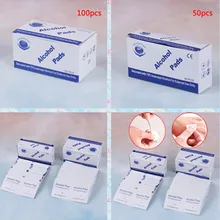 Портативный первой помощи 50/100 шт./лот спиртовые тампоны колодки салфетки антисептическое моющее средство для чистки и стерилизации для дома, для макияжа, Новинка